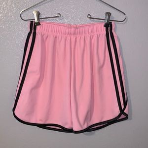 Ixspa pink workout gym mid length athletic shorts